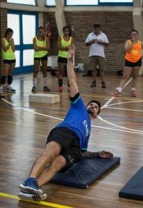 Sergio Sandoba en el espacio de preparación físico para jugadores. Foto: CKMP 2017